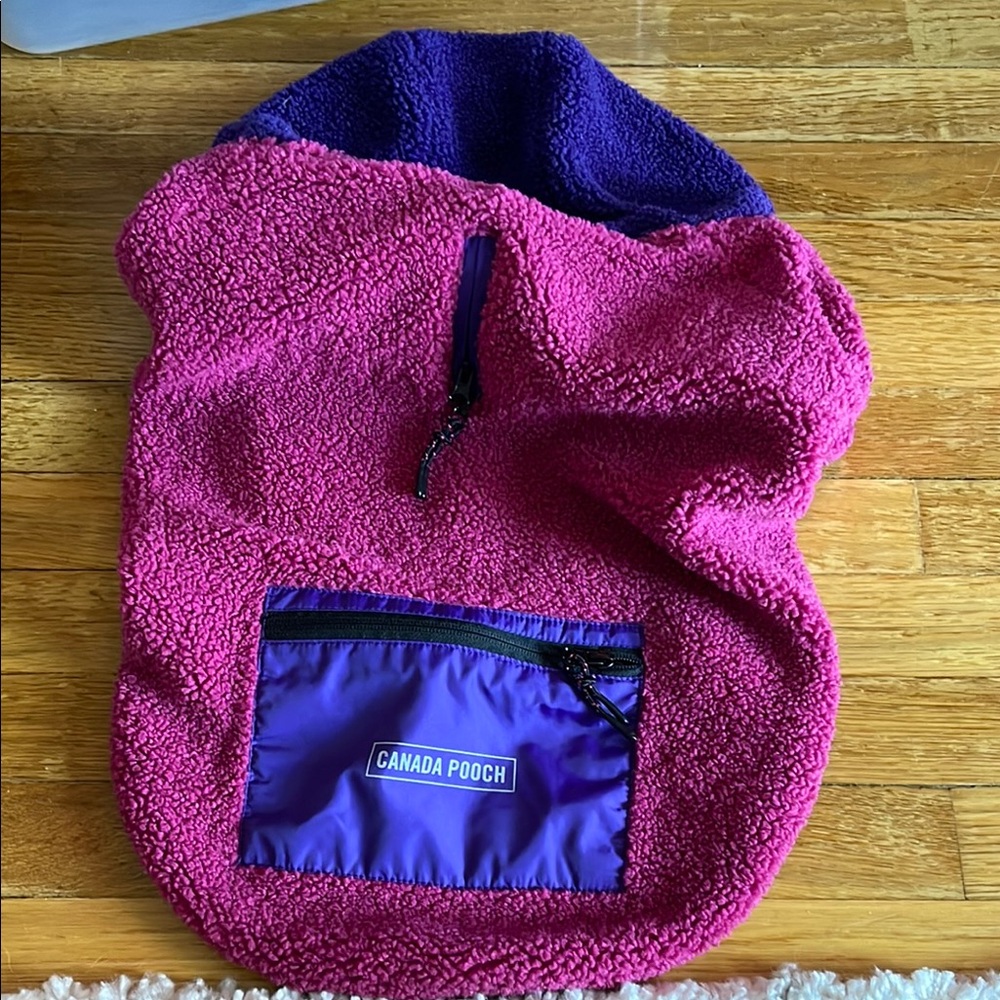Canada Pooch Pink and Purple Dog Hoodie